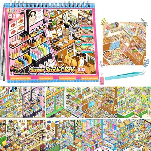 10 Sets DIY 3D Scene Sticker Book,Immersive Simulated Scene Creation Game to