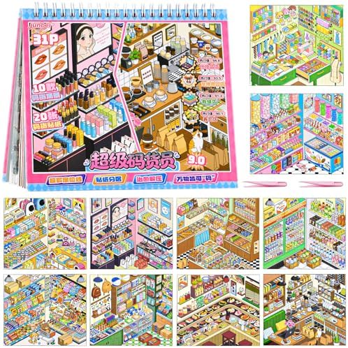 10Pcs Big Size 3D Stickers Scene Book Scenes Sticker