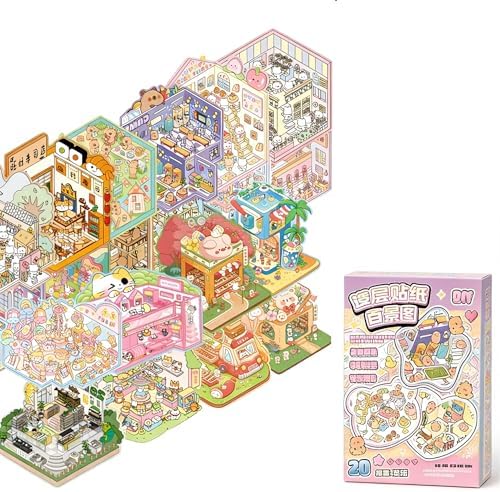 3D Sticker Book for Adults