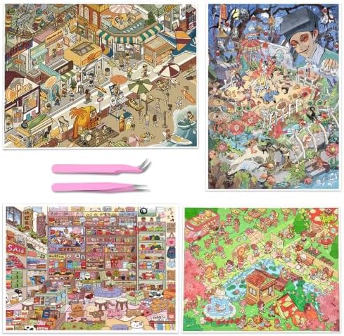 3D Sticker Scene Large Size 4 Sets Fun House Stickers Therapy DIY Craft Kit