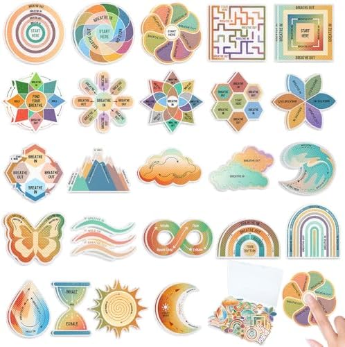 48 Pcs Sensory Stickers with Storage Box