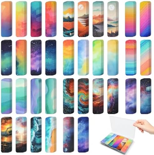 72 Pieces Anxiety Sensory Stickers with Storage Box