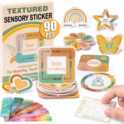 90 Pcs Calm Stickers for Anxiety Sensory Strips