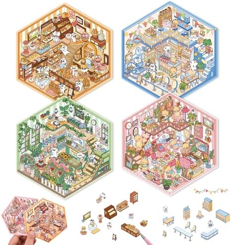 DIY 3D House Scene Stickers