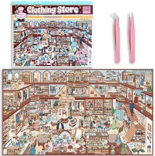 Extra-Large DIY 3D Sticker Scene for Sticker Therapy Adults Kids (B Set)