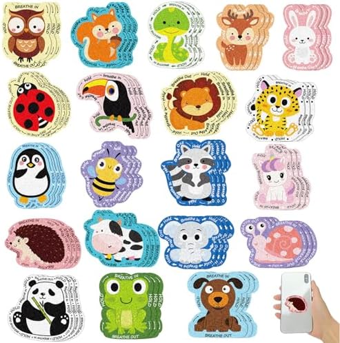 Fulmoon 120 Pcs Sensory Anxiety Stickers with Textured, Mindfulness Decals