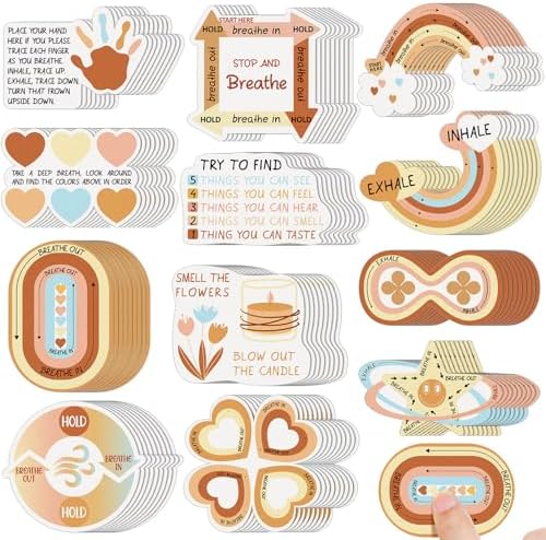 Fulmoon 120 Pcs Sensory Anxiety Stickers with Textured
