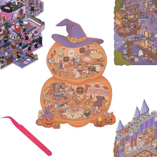 Halloween Extra Large Scene Stickers Set Include 4 Big Size 3D DIY Sticker