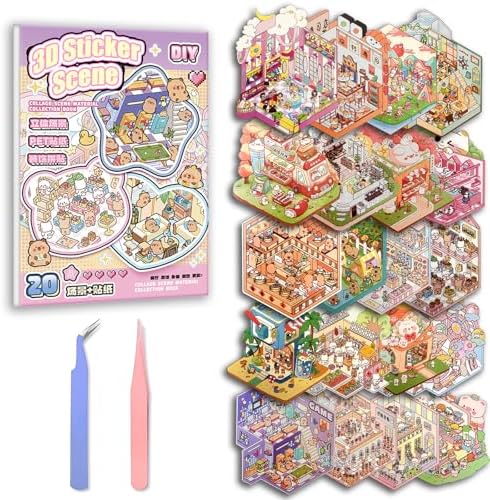 TIYIMIYUXU 20 Sets Scene Adult Sticker Book for Adults